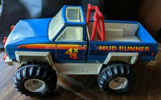 Vintage 1983 Tonka Chevrolet Mud Runner 4x4 Toy Truck Blue Pressed Steel