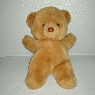 Vintage Russ Berrie Honey Teddy Bear 10in Golden Brown Soft Plush Brown Nose 447