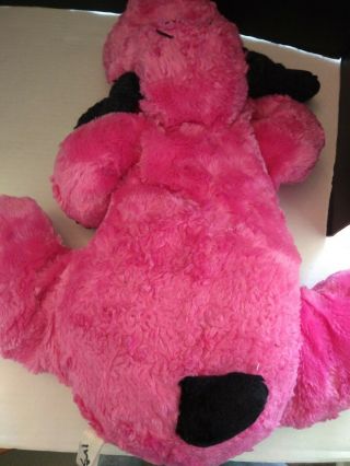 Plush Hot Pink Puppy Dog Dan Dee Soft Pillow Laying Floppy Stuffed Toy 26 