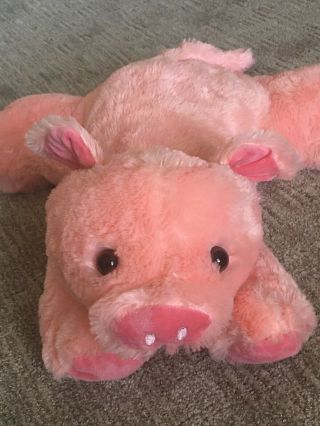 Dan Dee Pink Pig Plush 20 " Large Stuffed Animal Piggy Laying Flat Pillow Floppy