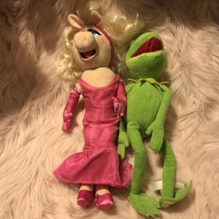 Disney Store The Muppets Kermit & Miss Piggy Soft Plush