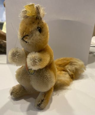 Vintage Steiff Possy Squirrel With Tags