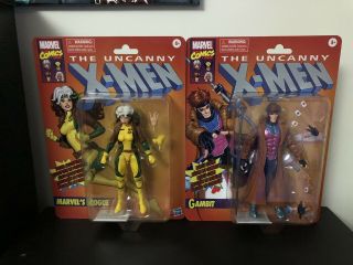 Rogue & Gambit X - Men Marvel Legends Retro In Hand Ready To Ship
