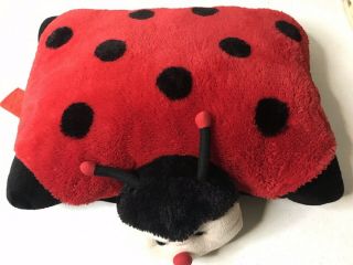 Lady Bug Pillow Pet 18 " Pets Large Soft Pillow Black & Red