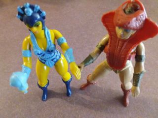 Vintage He - Man Evil - Lyn And Teela Masters Of The Universe 1982 Motu Staff Woman