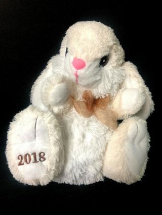 Dan Dee Collectors Choice Easter Bunny Brown White Bow 2018 Tan Stuffed Animal