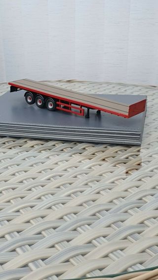 Corgi Model Trucks 1:50 Scale,  Red Flatbed Trailer