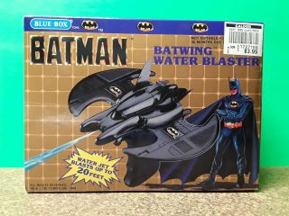 Vintage 1989 Blue Box Batman Batwing Water Blaster -