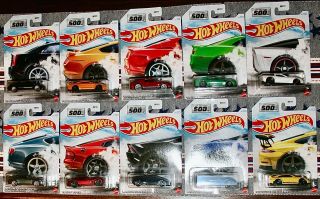 2021 Hot Wheels Factory 500 HP Horse Power Full Set of 10 cars WALMART Exclusive 2
