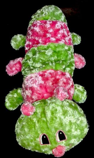 Dan Dee 32” Long Love Bug Plush Pink Green Cuddle Caterpillar Stuff Animal Toy