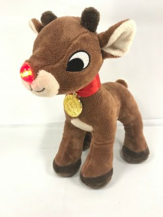 Rudolph The Red - Nosed Reindeer Plush Animal Sings And Noise Lights Up Cute Gift