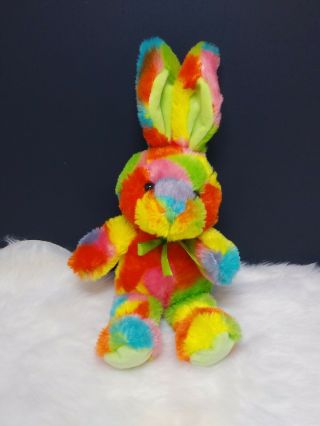 12 Inch Homerbest Rainbow Easter Bunny Plush Toy Soft Stuffed Animals
