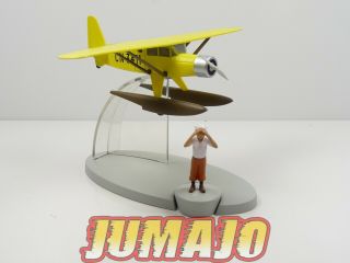 Fil16 Avion Tintin Tim : Hydravion Jaune 1/100 (metal),  Figurine Tintin Pvc