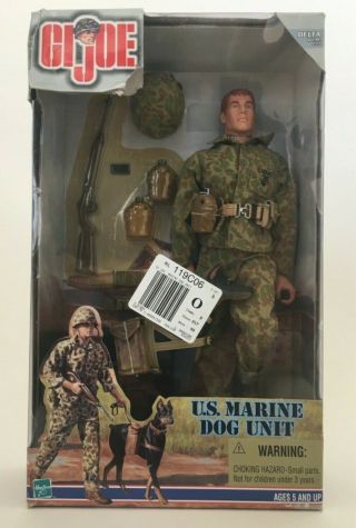 Hasbro Gi Joe1:6 Scale Wwii U.  S.  Marine Dog Unit With Doberman Pincher