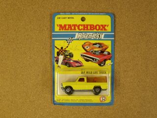Old Vintage Lesney Matchbox 57 Wild Life Truck Superfast Blister