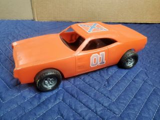 Dukes Of Hazzard Plastic Car General Lee W/Sunroof Mego 10 Inches 2