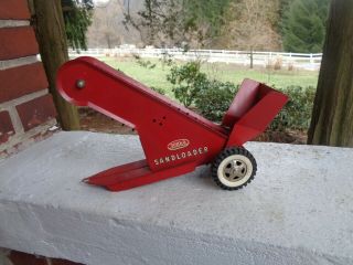 Vintage Tonka Sand Loader With White Wall Tires Farm Toy Metal