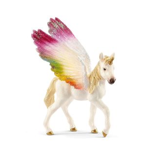 Schleich Bayala Winged Rainbow Unicorn Toy Foal For Kids Ages 5 - 12 With Glitter