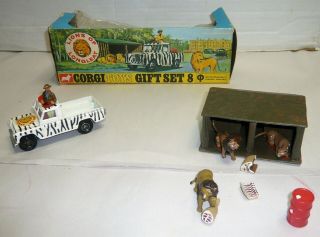 Vintage Corgi Toys Gift Set 8 Lions Of Longleat W/box