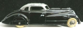 Vintage Tootsietoy Car 5 3/4 " 1017 Black & Silver Jumbo Coupe