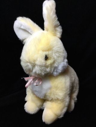 Gund Yellow White Bunny Rabbit Vintage 1988 Plush Soft Toy Stuffed 9 " Animal
