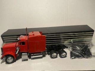Rare Vintage Enzaka Peterbilt Red Semi Truck W/ Trailer Incomplete Piece