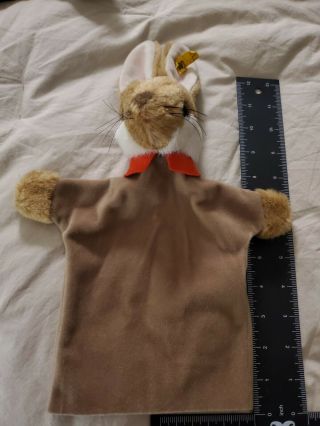 Vintage Steiff Bunny Rabbit Hand Puppet With Tag And Button
