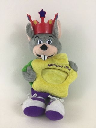 Chuck E Cheeses Birthday Star Photo Holder 10 " Plush Stuffed Toy Mouse 2009