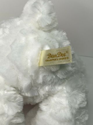 Dan Dee Bunny Rabbit Plush White Soft 12” Stuffed Animal W/Pink Bow Easter 2