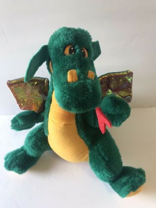 Vintage 1992 Acme Green Dragon With Shiny Wings 10”