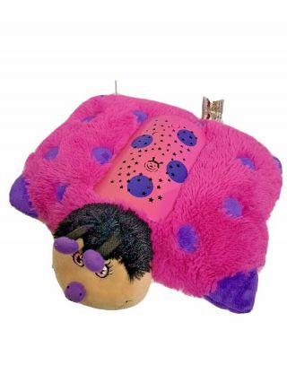 Pillow Pets Dream Lite Night Light Pink Ladybug Displays Stars In Various Color