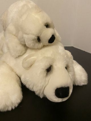 Vintage Dakin Polar Bears Plush Doll By Lou Rankin Friends