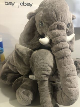 Ikea Plush Elephant With Baby Soft Stuffed Animal Toy
