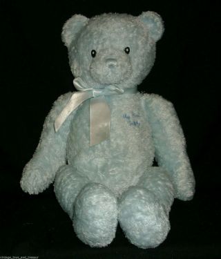14 " Gund Baby Blue Soft My First Teddy Bear Stuffed Animal Plush Toy 5835 Lovey