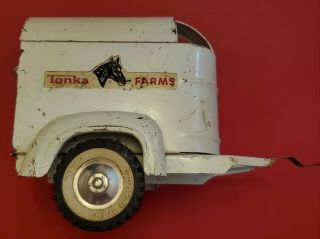 Vintage Tonka Farms Horse Trailer Only,  Pressed Steel Toy,  Truck Farms