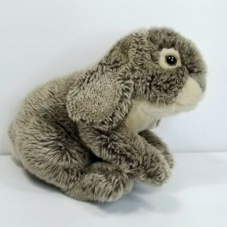 Toys R Us Bunny Rabbit Plush Gray Brown Cream Soft Stuffed Animal Realistic