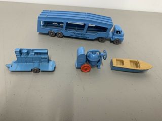 Vintage Lesney Matchbox Accessory Pack 2 Car Transporter& Other Blue Items