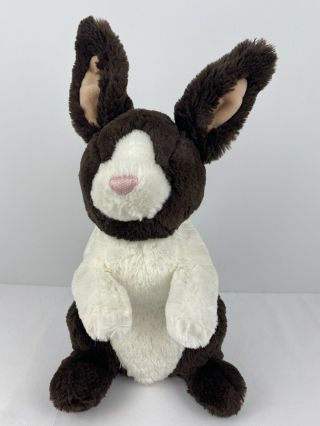 Gund Borders Brown & White Bunny Rabbit 46719 14 " Tall Plush Stuffed Animal Toy