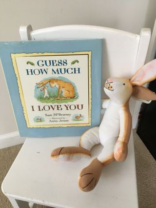 Nwt 14” Plush Guess How Much I Love You Nutbrown Hare Rabbit And Book Sh