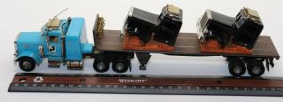 Diecast Matchbox 1:58 Scale - Paclease - Semi Truck Hauler With Two Semi Frames