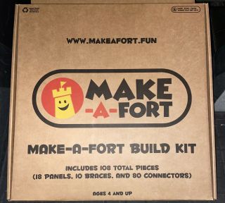 Make - A - Fort Build Kit Fortress Indoor Clubhouse Kids House Fun Building Toy