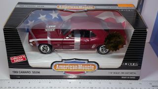 1/18 Ertl American Muscle 1969 Chevrolet Camaro Ss396 Red