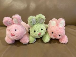 8 " Animal Adventure Pink Green Easter Bunny Rabbit Plush Stuffed Sweet Sprouts