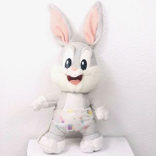 Looney Tunes Lovables Baby Bugs Bunny Plush Stuffed Animal Tyco Vintage 1995 12 "