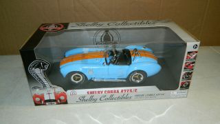 1/18 Scale Diecast Shelby Collectibles Cobra 427 S/c Blue Race Car Boxed