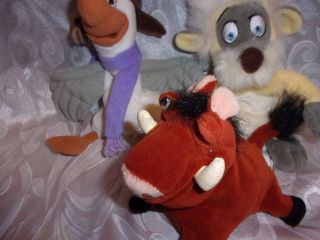 Disney Rescuers Orville Lion King Pumba Black Cauldron Gurgie 8 " Plush Soft Toy