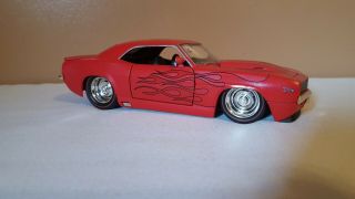 Rare Jada Big Time Muscle 1:24 Scale 1969 Chevy Camaro Z - 28 Primer Red 67 68