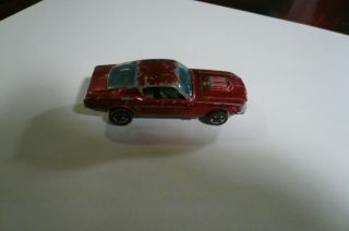 Vintage 1967 Hot Wheels Redline Custom Mustang Red With Loose Hood