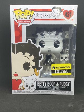 Funko Pop Betty Boop 421 Betty Boop & Pudgy Ee Exclusive Pop Protector
