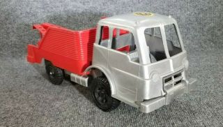Vintage Marx Plastic Cab Over Truck Wrecker Large 18 " Long Red & Silver